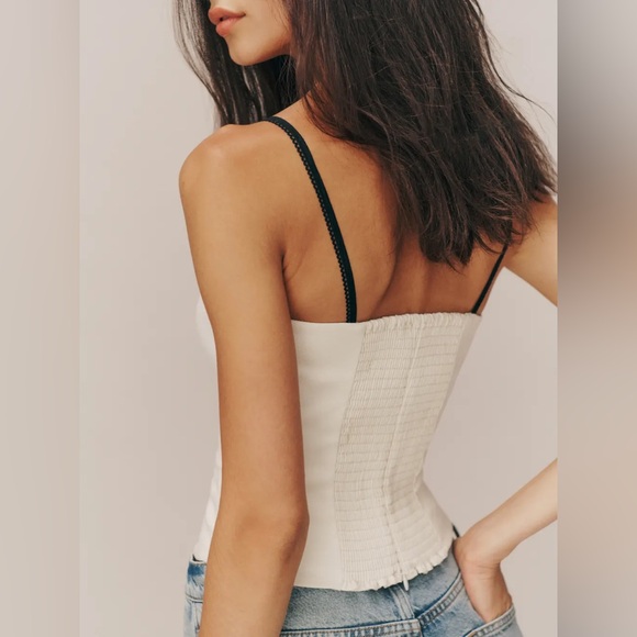 Reformation Melanie Top In Ivory, brand new, never worn, no flaws. - Picture 3 of 10